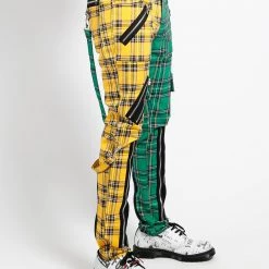 Trippnyc.com MADNESS PANT YELLOW/GREEN PLAID