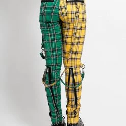 Trippnyc.com MADNESS PANT YELLOW/GREEN PLAID