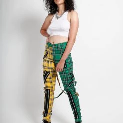 Trippnyc.com MADNESS PANT YELLOW/GREEN PLAID