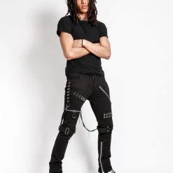 Tripp NYC Men STUDDED BONDAGE PANT