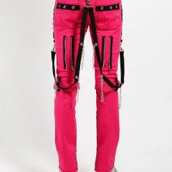 Tripp NYC Men STUDDED BONDAGE PANT PINK