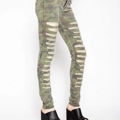 Tripp NYC Women Cat Fight Jeans Camo Print