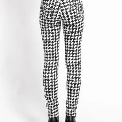 Tripp NYC High Waisted T Back Jeans Houndstooth Print Women