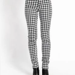 Tripp NYC High Waisted T Back Jeans Houndstooth Print Women
