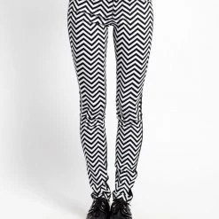 Tripp NYC Coming And Going Jeans Zig Zag Print Women