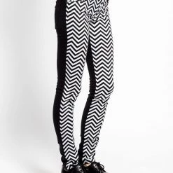 Tripp NYC Coming And Going Jeans Zig Zag Print Women