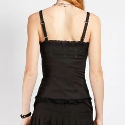 Tripp NYC Skull Embroidered Corset
