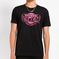 Trash And Vaudeville Black & Pink Trash & Vaudeville Logo T-Shirt