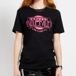 Trash And Vaudeville Black & Pink Trash & Vaudeville Logo T-Shirt