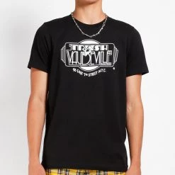 Trash And Vaudeville Black & White Trash & Vaudeville Logo T-Shirt