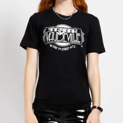 Trash And Vaudeville Black & White Trash & Vaudeville Logo T-Shirt