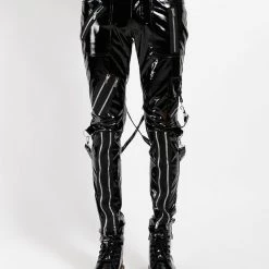Tripp NYC Vinyl Classic Slim Leg Bondage Pant Men