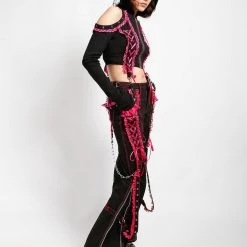 Trippnyc.com Women LOLITA CROP HOODY PINK