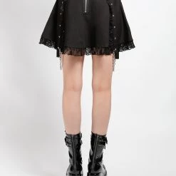 Tripp NYC LOLITA SUSPENDER SKIRT BLACK Women