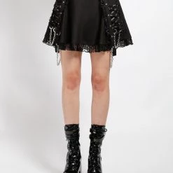 Tripp NYC LOLITA SUSPENDER SKIRT BLACK Women
