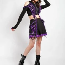 Tripp NYC LOLITA SUSPENDER SKIRT PURPLE