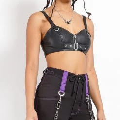 Tripp NYC BUCKLE CROP HALTER Women