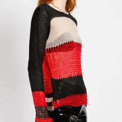 Tripp NYC Women Punk Stripe Sweater